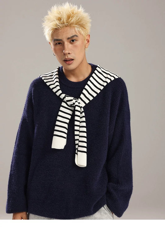 Men’s American Relaxed-Style Knit Sweater T0245