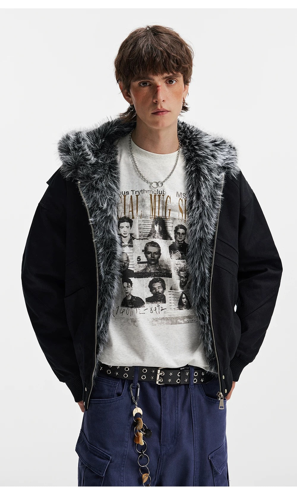 American Vintage Boxy Hooded Padded Jacket – Retro Streetwear Cotton Coat T0226