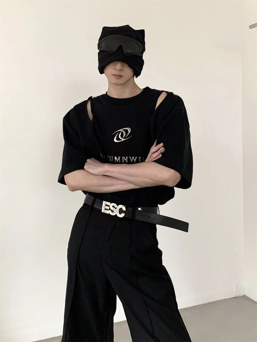 [AUTUMNWIND]DECONSTRUCTED DESIGN T-SHIRT J0091