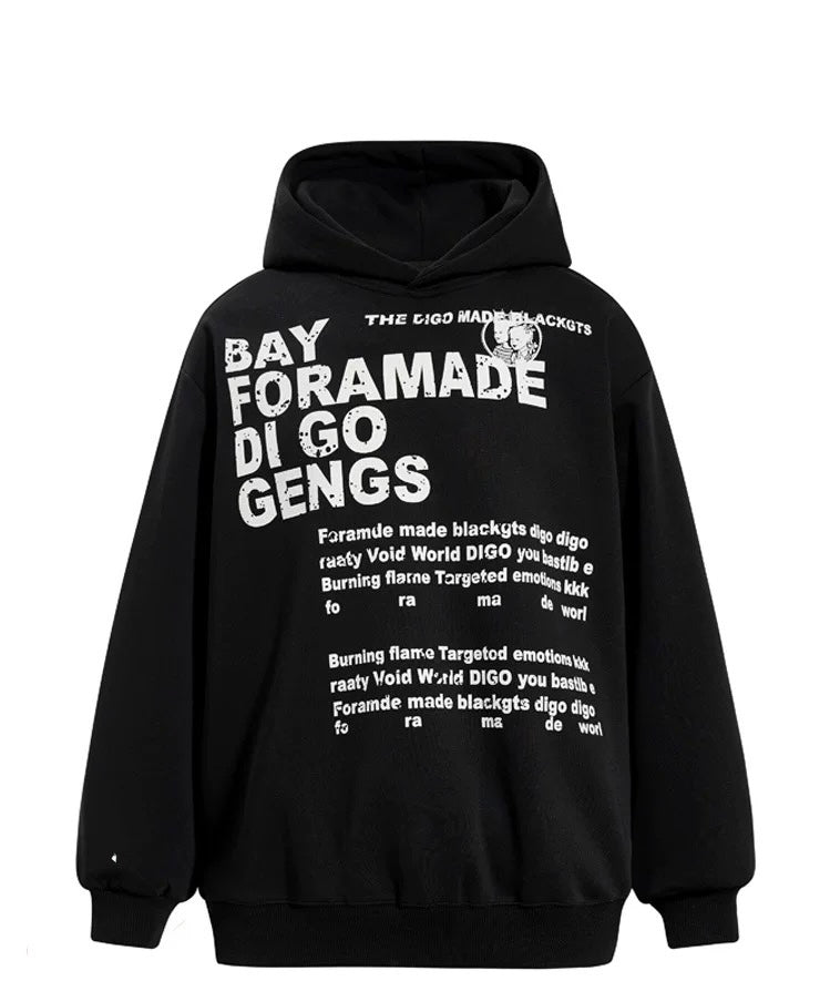 Men’s Vintage Minimalist Hoodie – American Retro Streetwear Pullover with Unique Design S0053