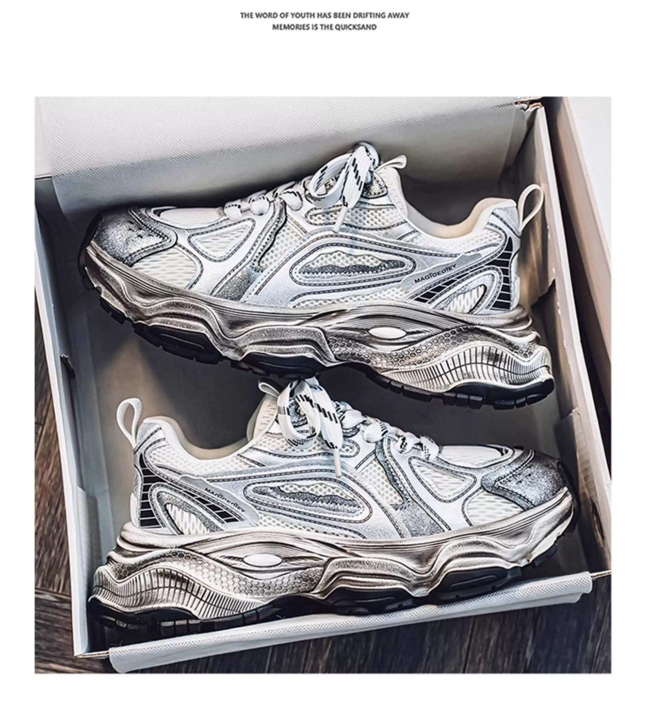 Zapatillas deportivas retro gruesas para hombre, zapatos casuales de moda para papá, zapatillas para correr de suela suave y modernas S0015