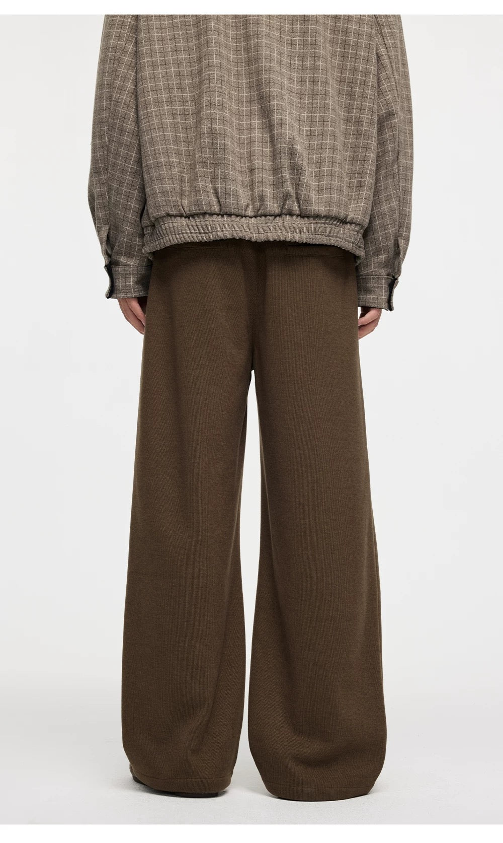 Men’s Wool Blend Straight-Leg Trousers – Soft Warm Casual Pants B0057