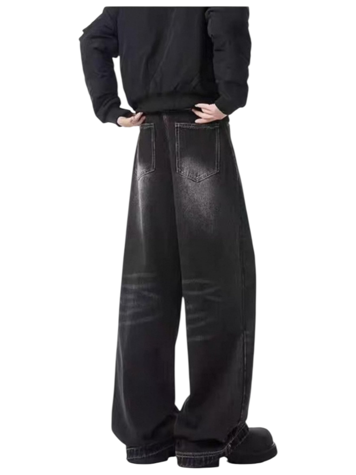 [GRACERUB] DIRTY FLARE-CUT JEANS B0312