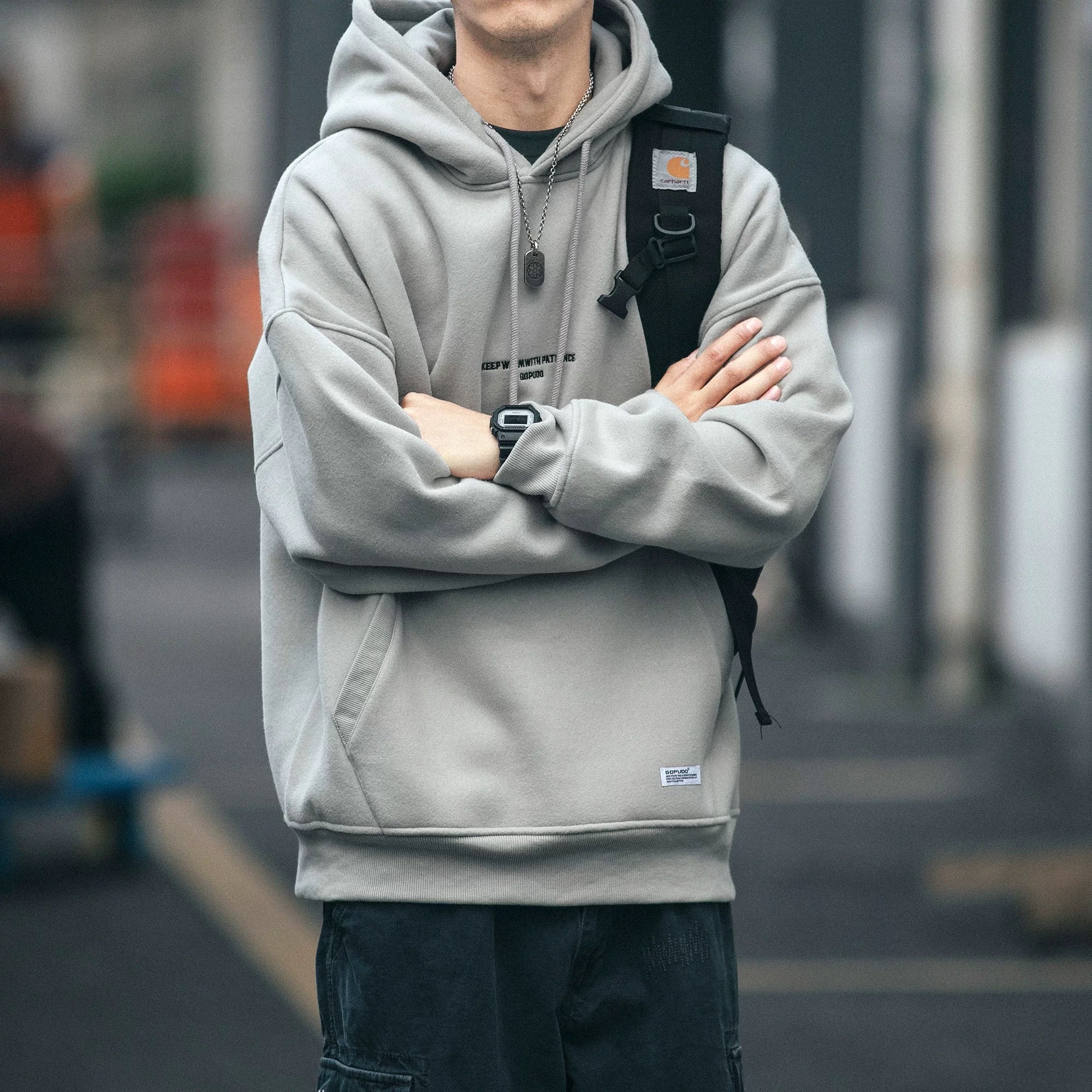 Autumn Winter Vintage Fleece-Lined Thick Hoodie - Men's Oversized Casual Streetwear Unisex Couple Jacket T0017