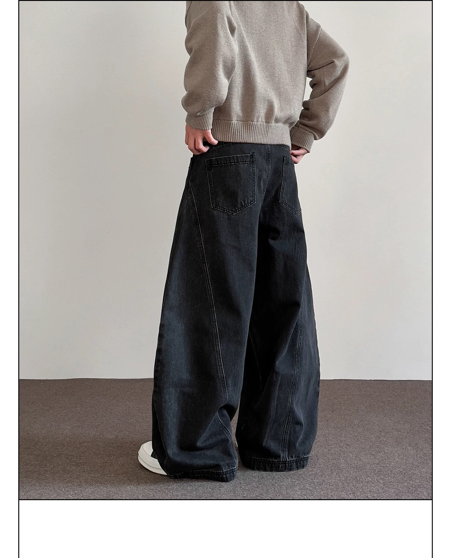 Men’s American Vintage Wide-Leg Denim Jeans B0022