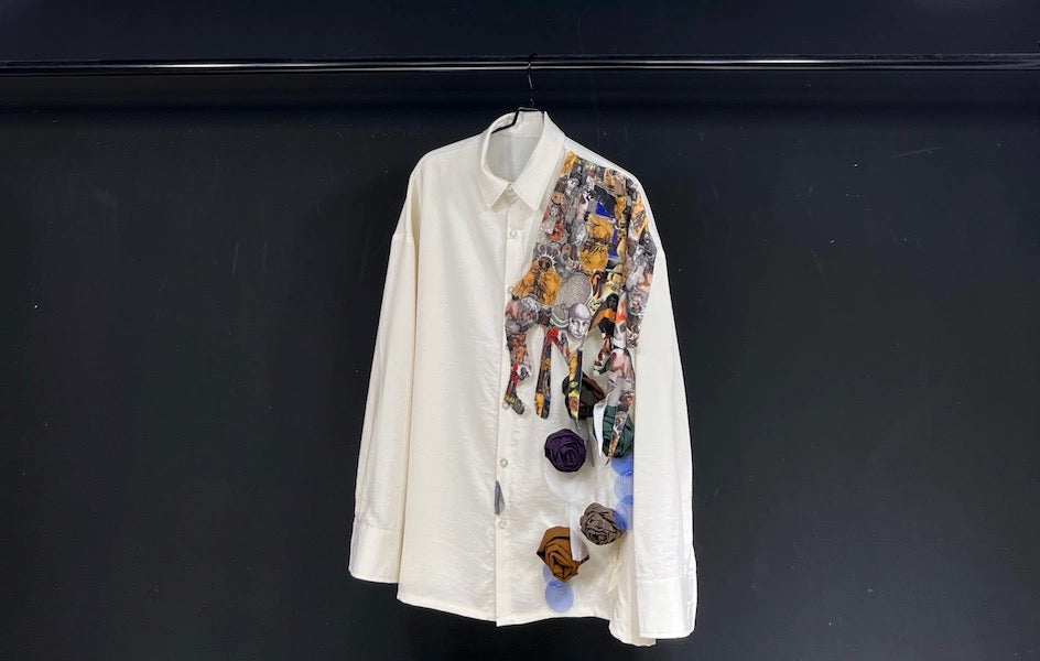 Men’s Original Design Loose Linen Shirt White Lightweight Long Sleeve Casual Base Top T0063