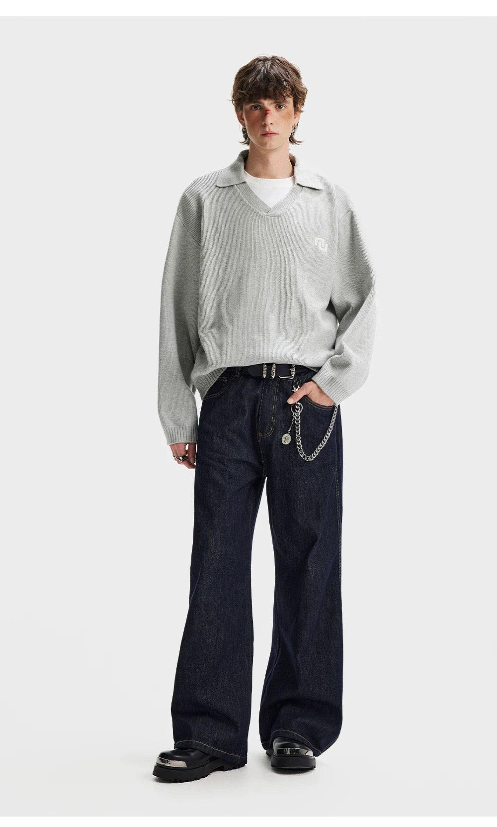 Men’s American Streetwear Loose Knit Sweater S0004