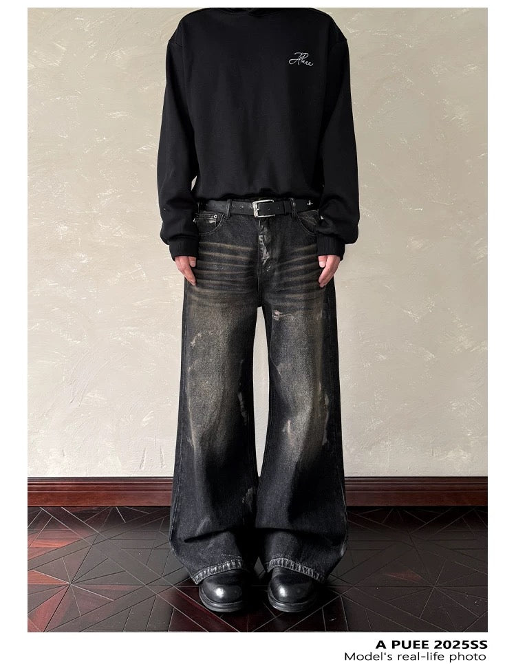 Men’s American Vintage Wide-Leg Denim Jeans B0020