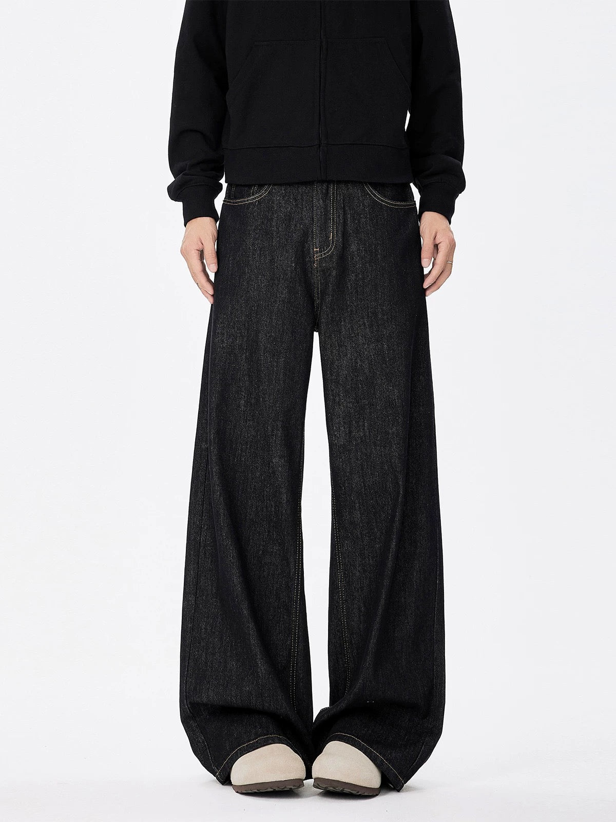 [FLAT ROOM] CLEANFIT STACKED WIDE LEG JEANS B0302