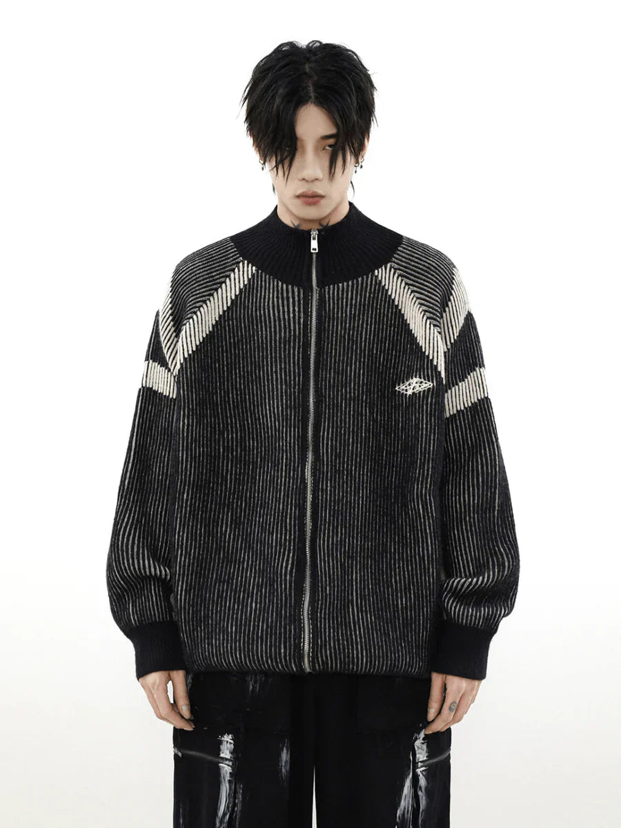 [MRNEARLY] STRIPED TURTLENECK SWEATER S0186