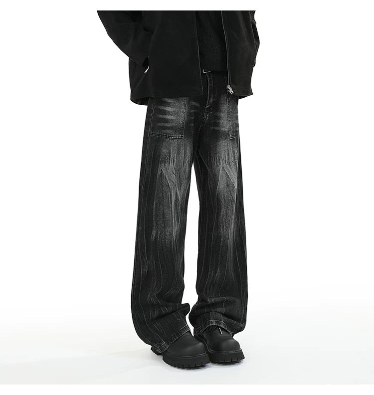 Vaqueros de calle americanos: pantalones holgados vintage B0039