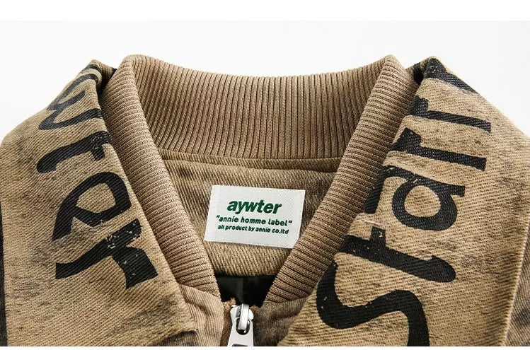 Men’s Vintage American Paint-Splatter Workwear Jacket – Distressed Retro Street Style Outerwear T0040