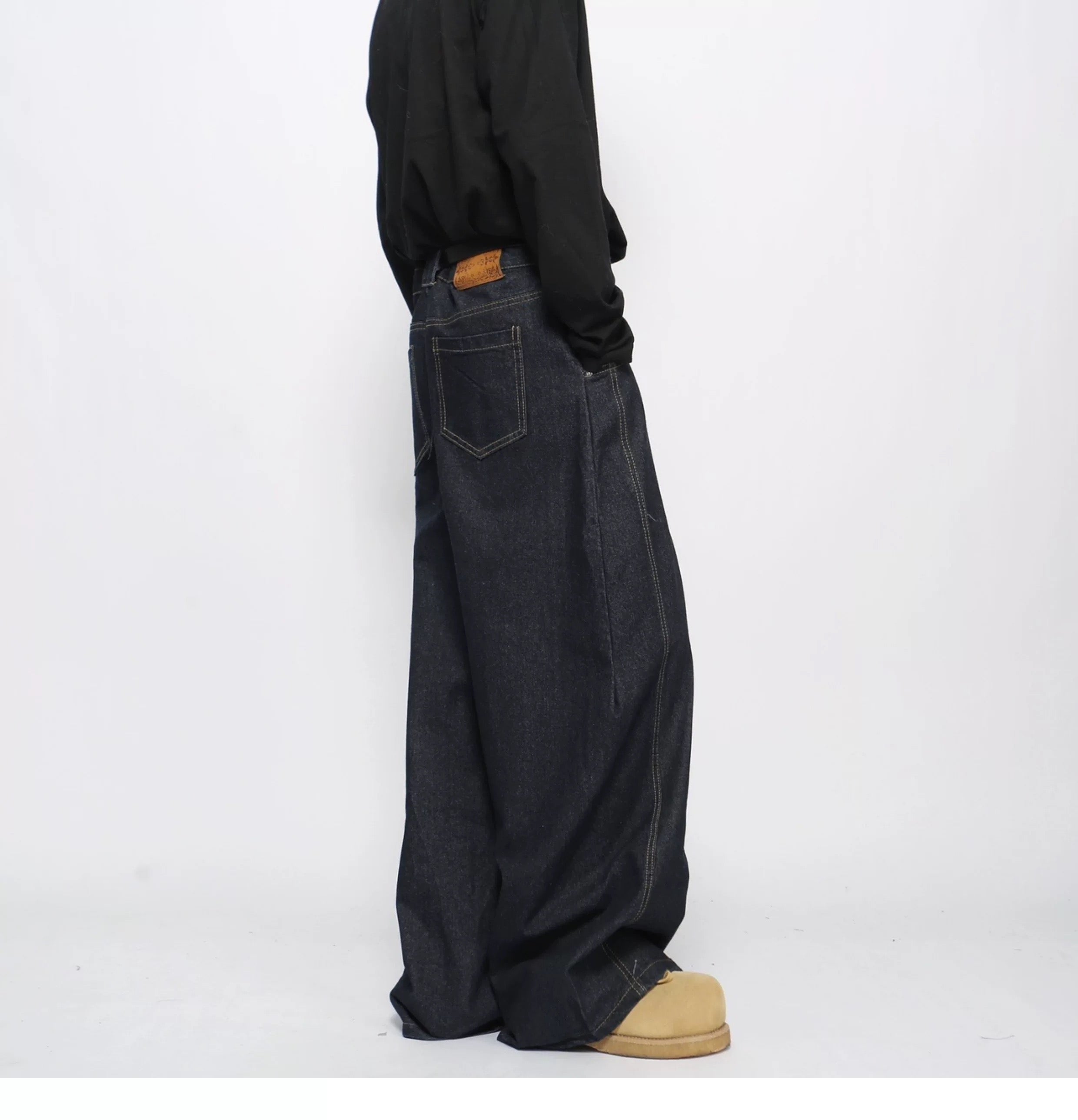 Vaqueros de pierna ancha estilo vintage americano para hombre B0026