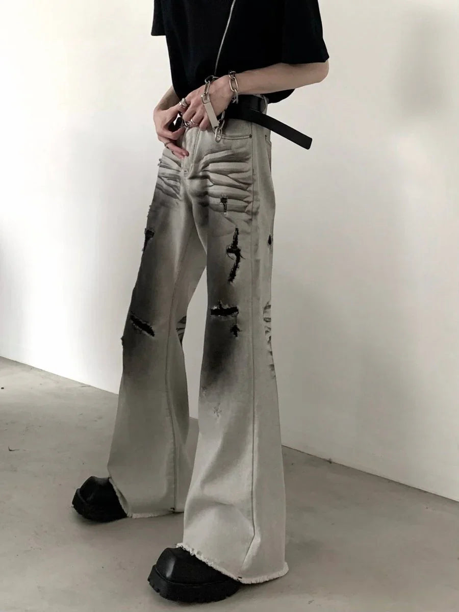 BLACK AND WHITE JEANS B0166