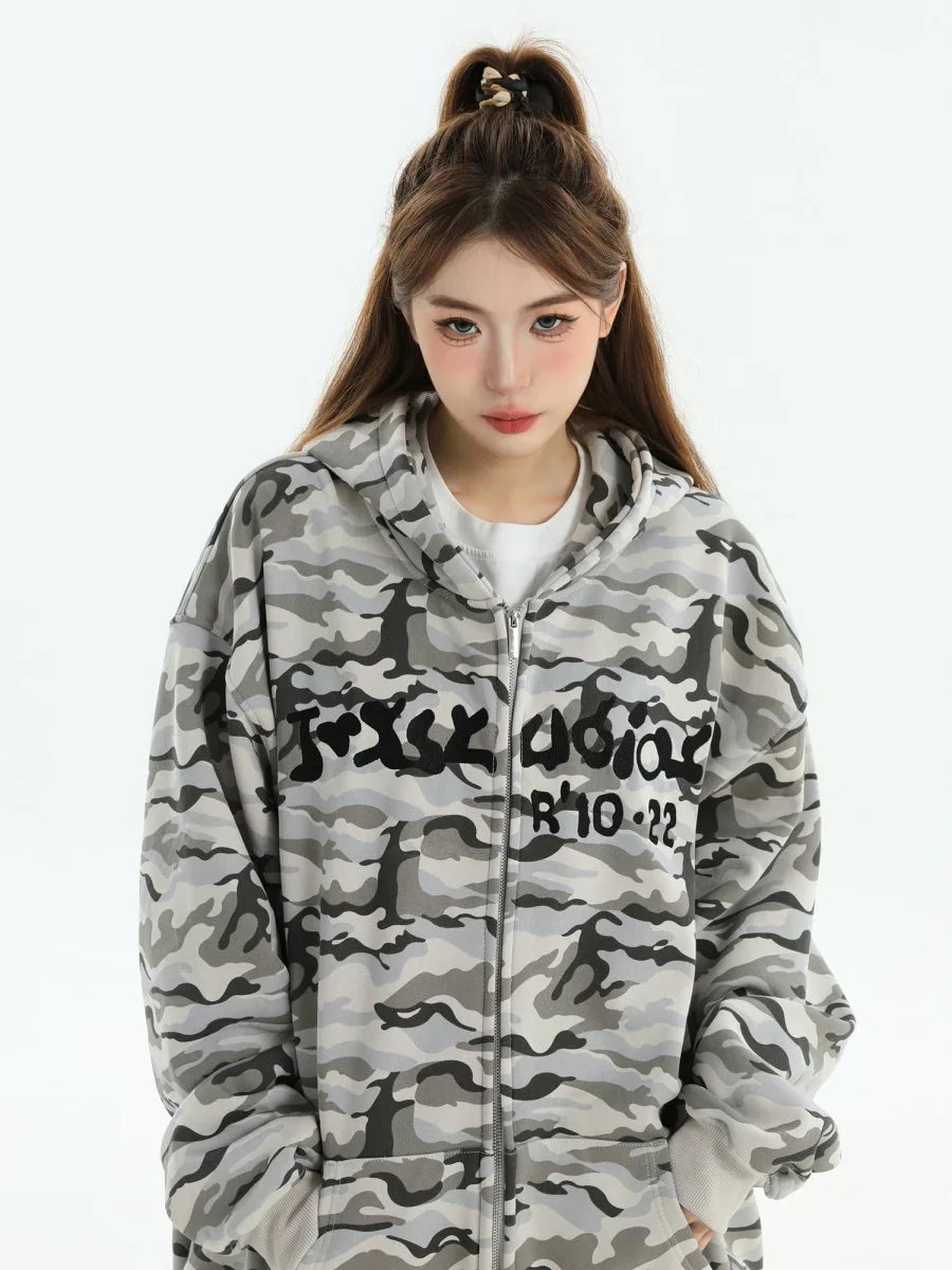 [INSstudios] FULL PRINT CAMOUFLAGE JACKET T0095