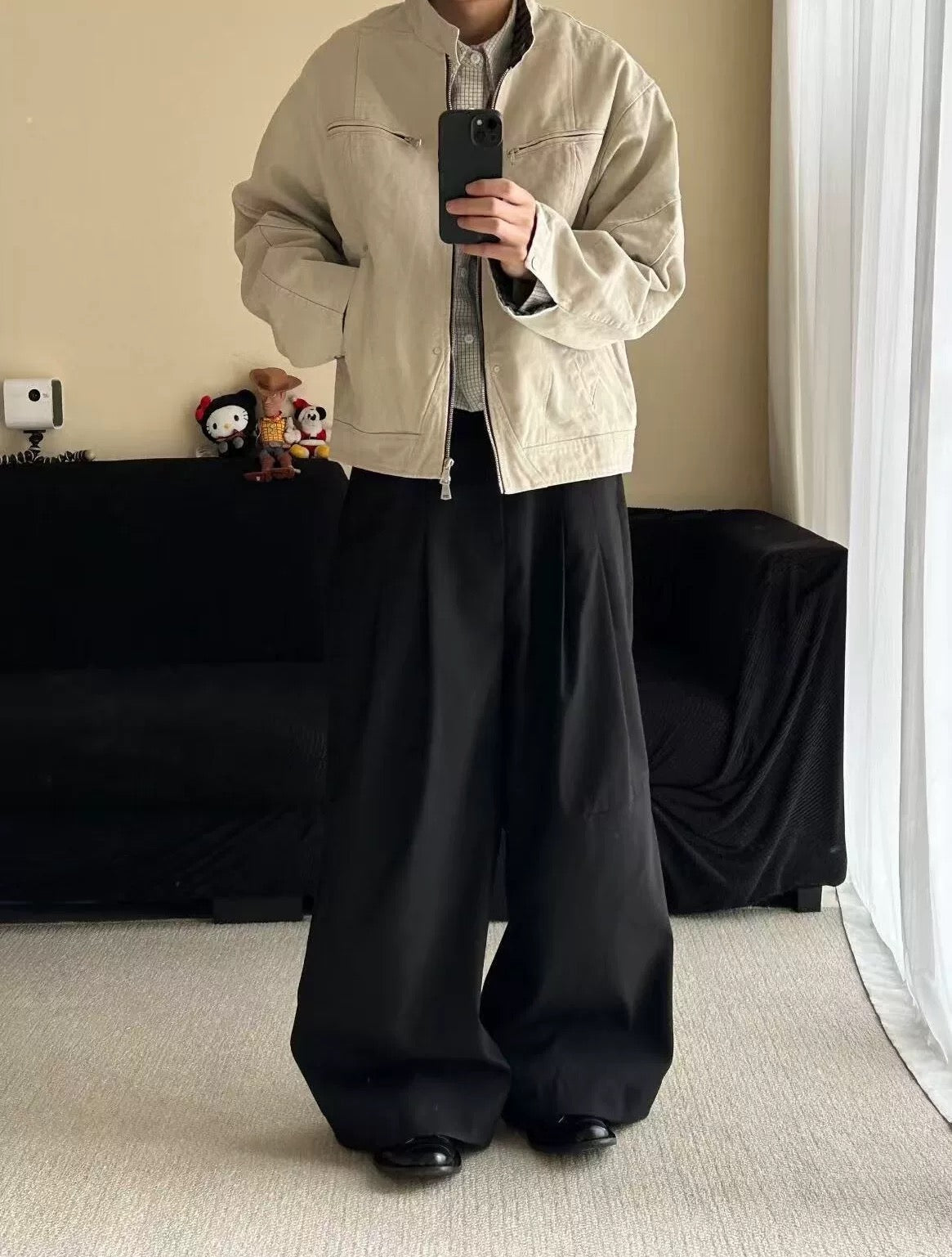 Harrington Stand Collar Utility Jacket – American Vintage Streetwear Coat T0032