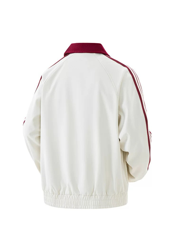 Chaqueta unisex vintage a rayas – Ropa de calle retro americana T0082