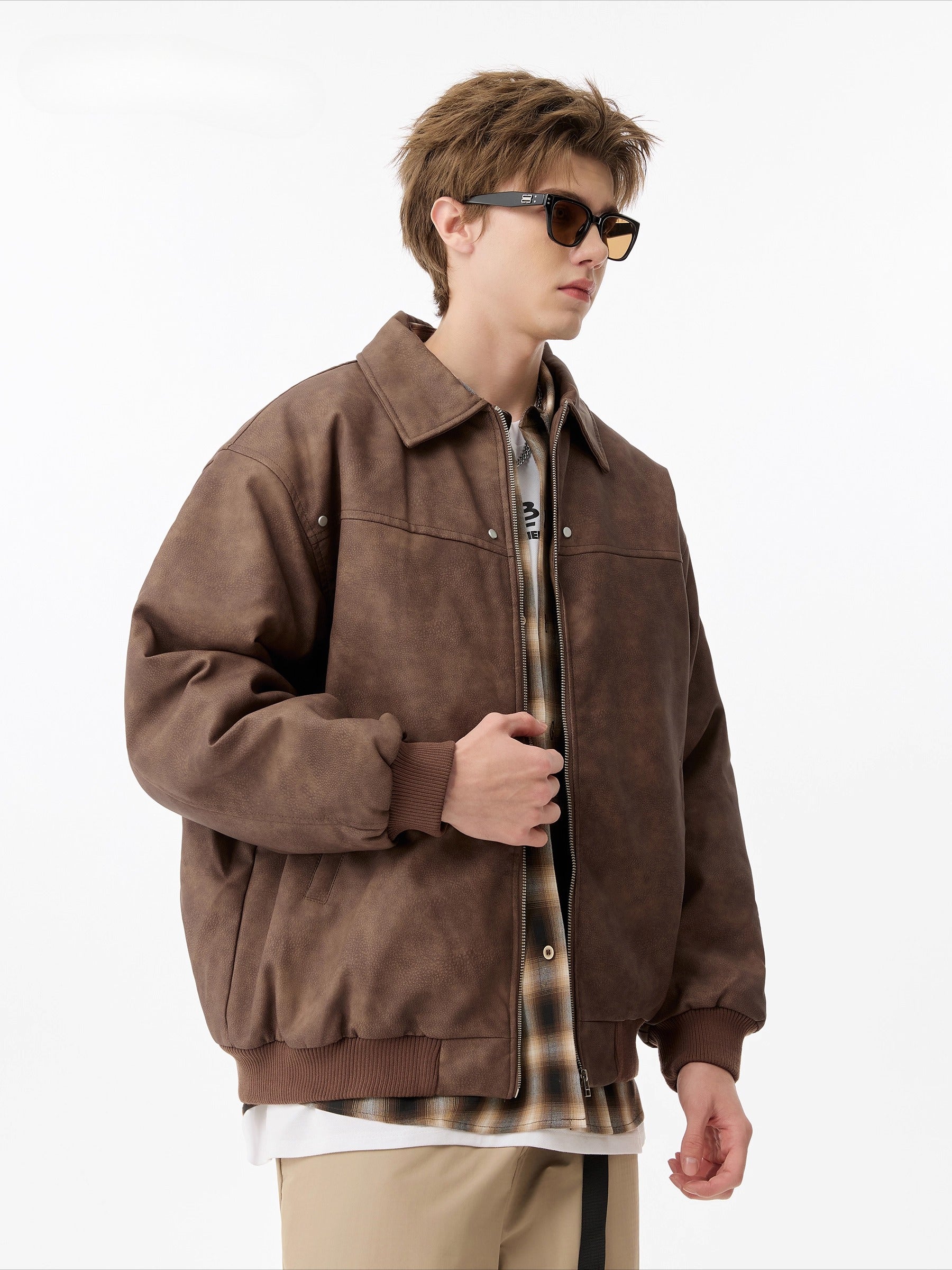 American PU leather jacket C0380