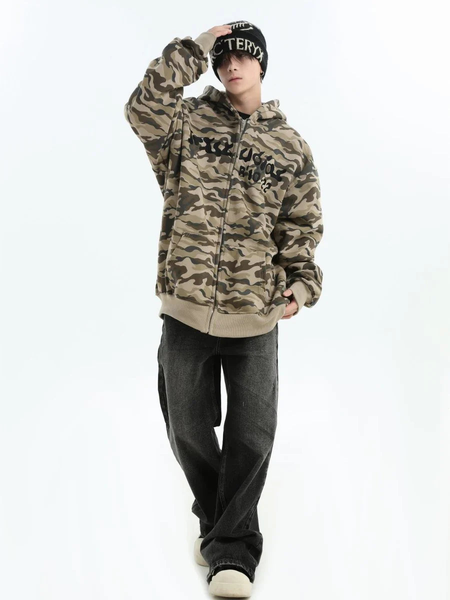 [INSstudios] FULL PRINT CAMOUFLAGE JACKET T0095