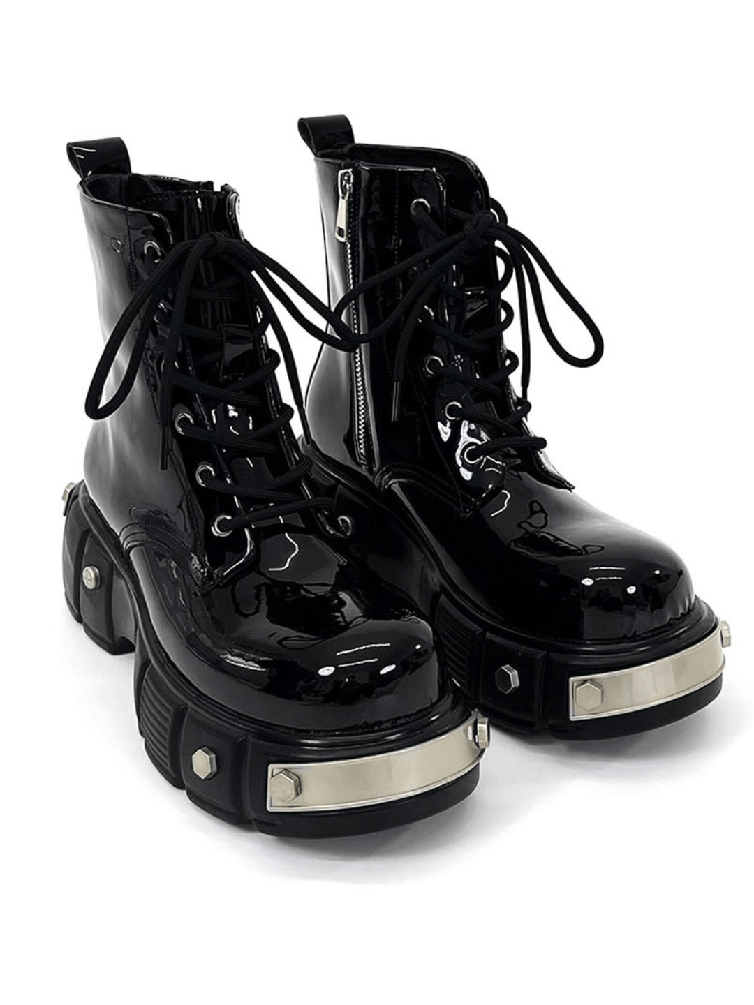 punk zipper biker boots S050