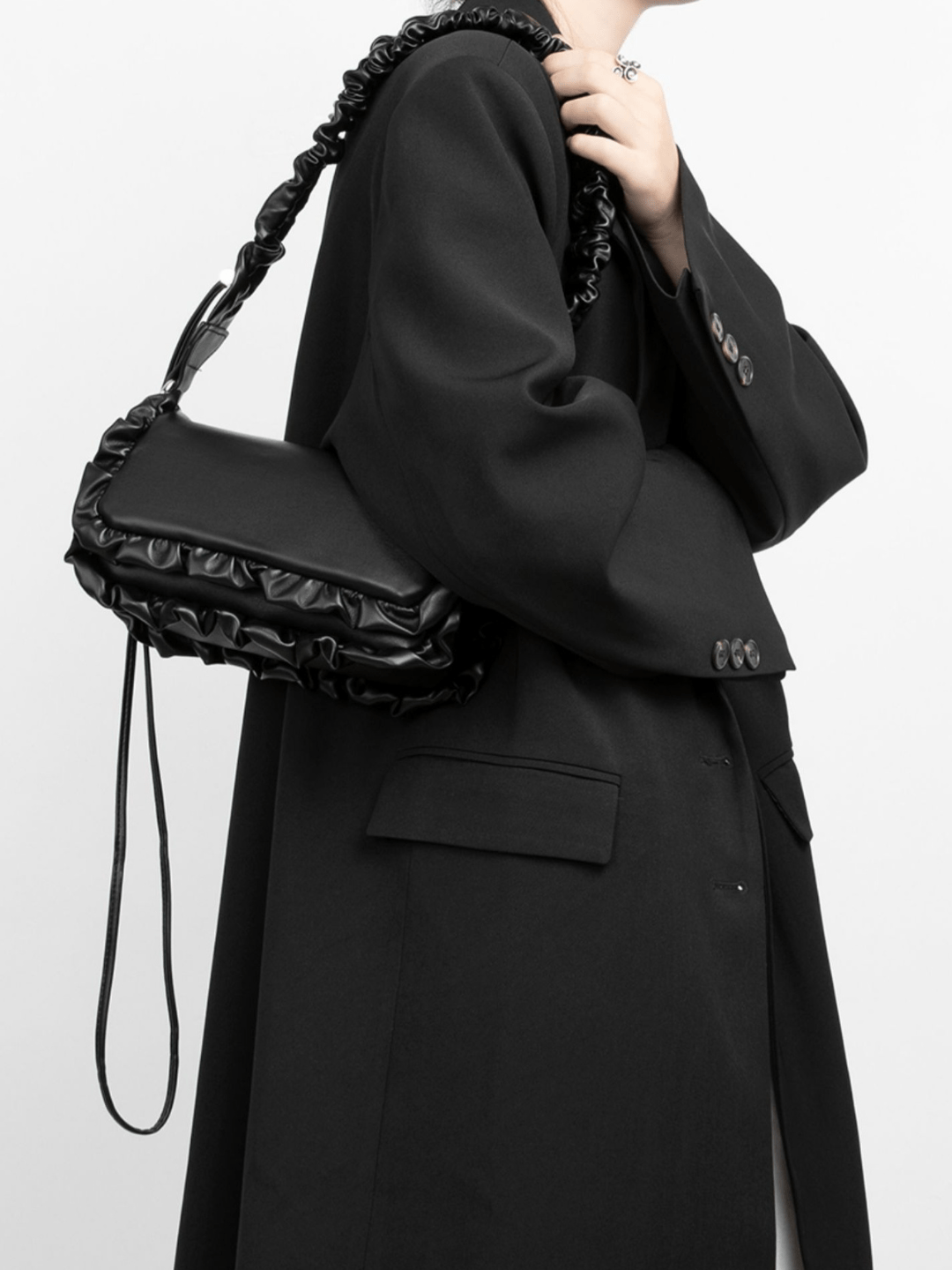 [luckystudio] decoration shoulder small square bag A0066