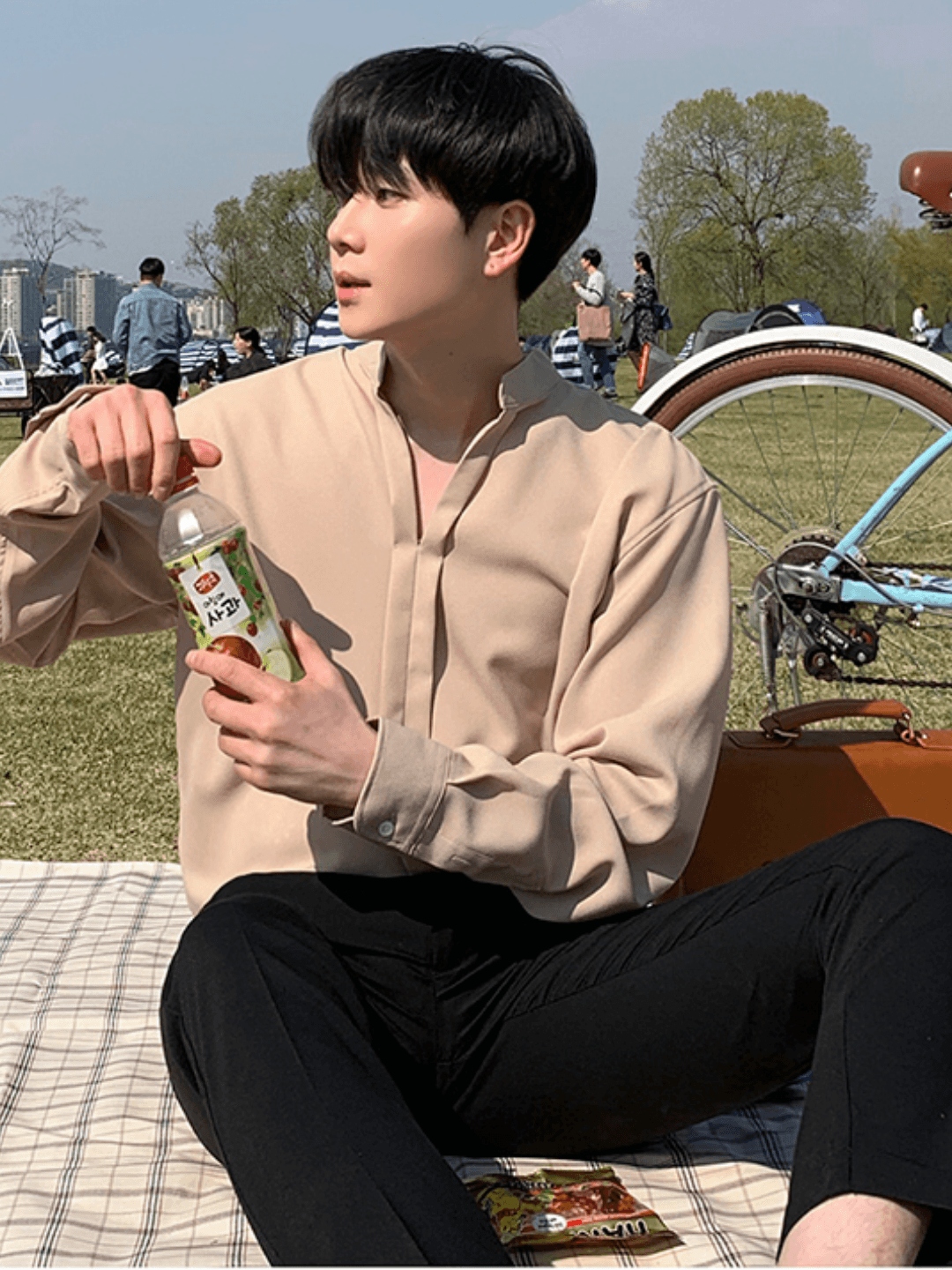 [MRCYC] Loose Silky Shirt J0119