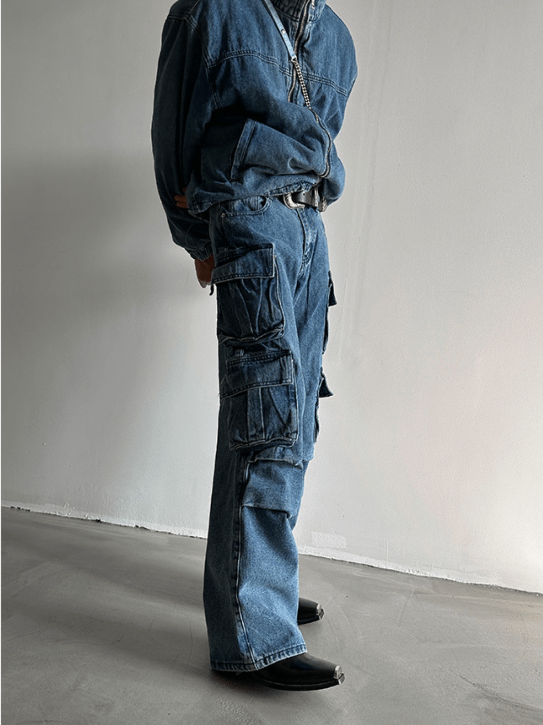 [GENESISBOY] Heavy Wash Multi-Pocket Jeans B0138