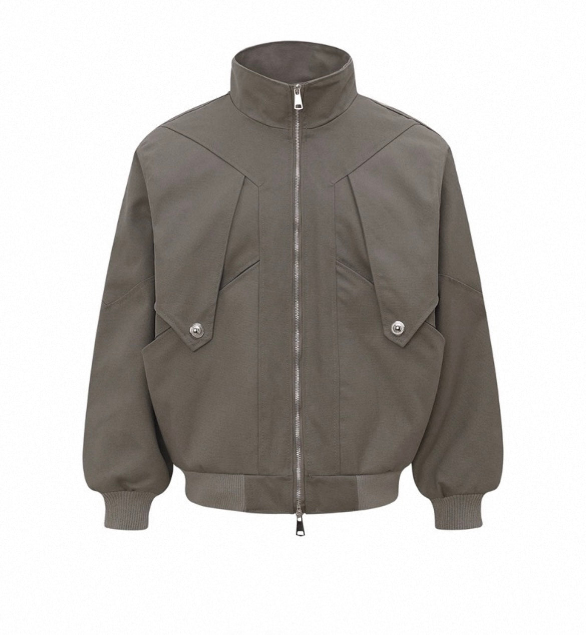 Men’s Stand Collar Jacket – Minimal Clean Fit Streetwear Outerwear T0166