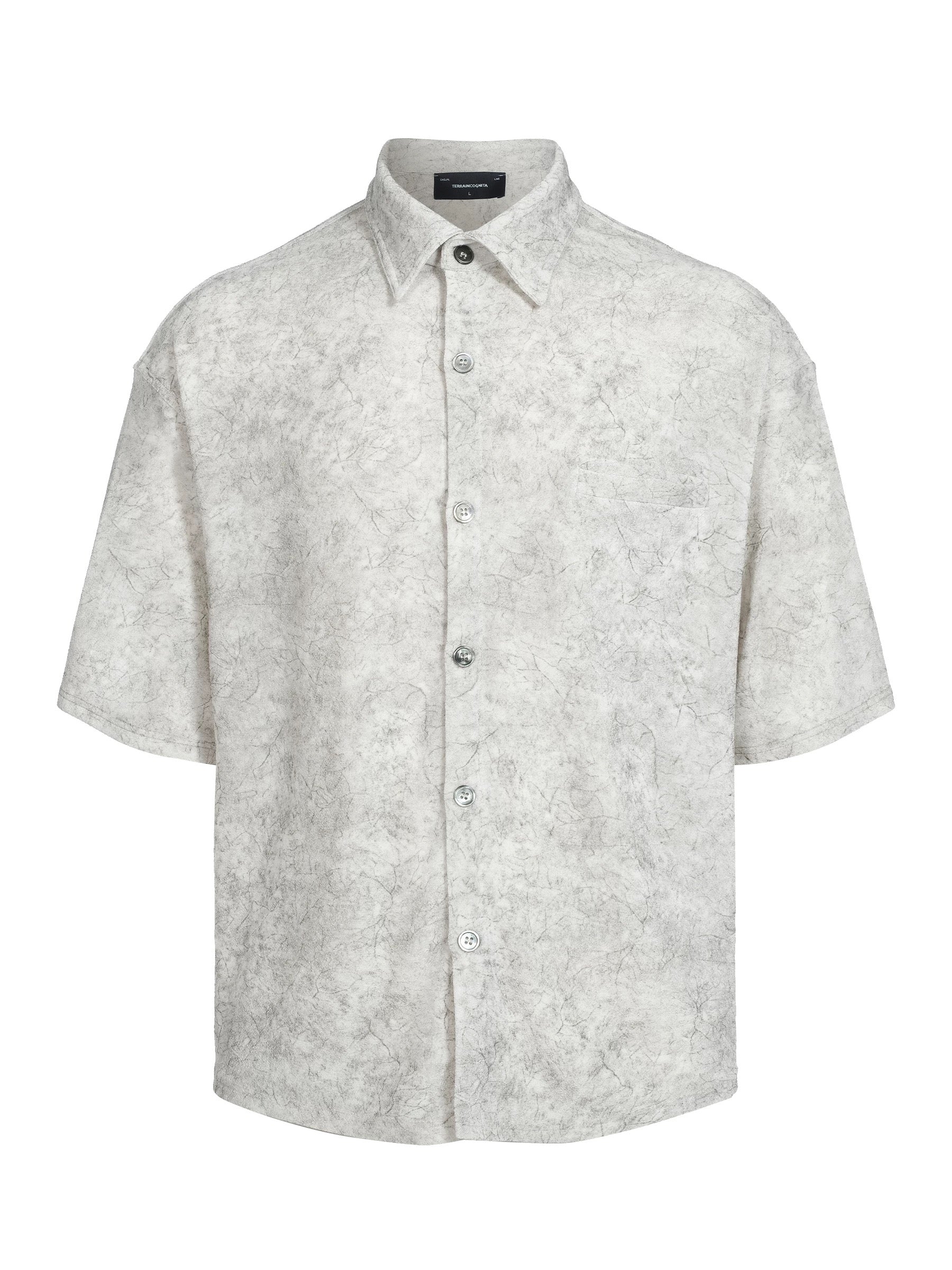 [TERRAINCO] TEXTURE RELAXED COLLAR SHIRT J0135