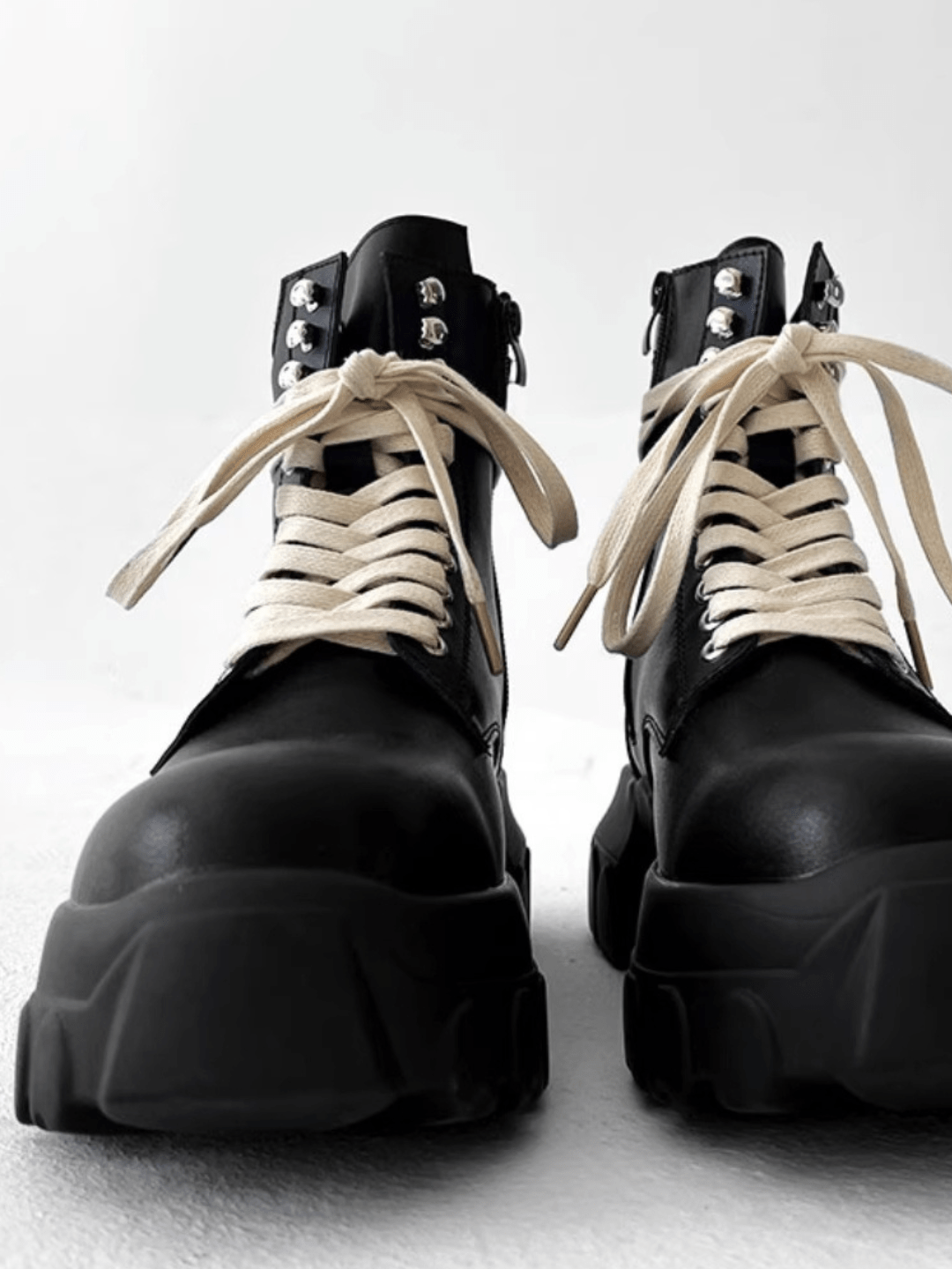 British style leather zipper shoes S043