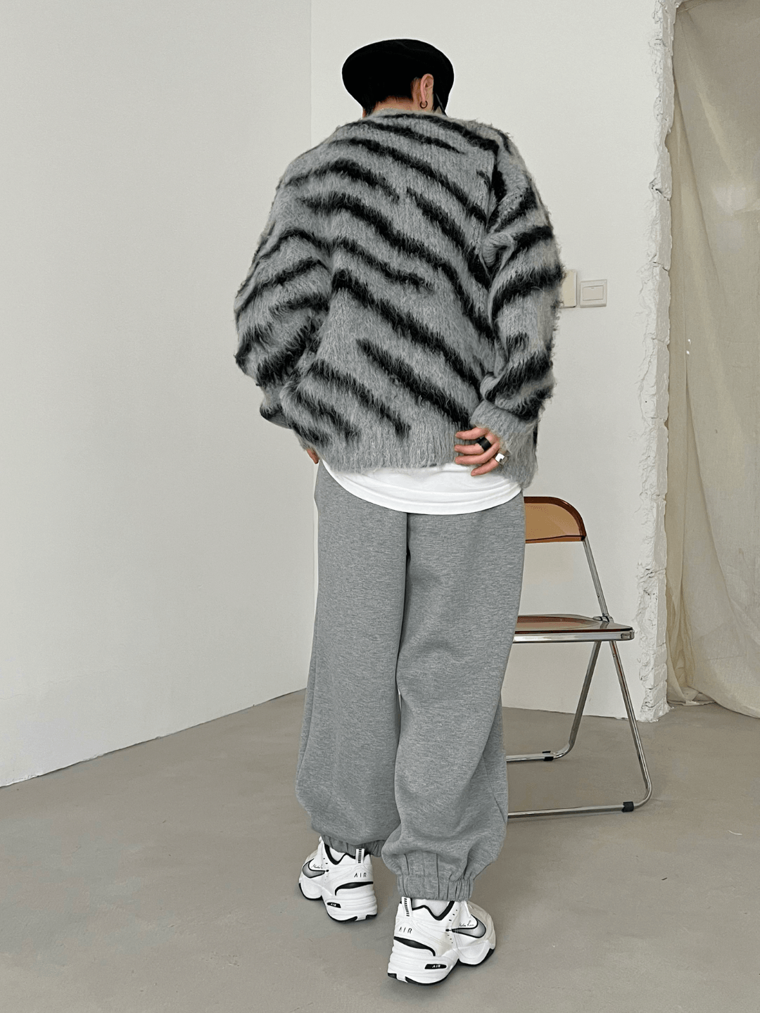 [XXXHOT] Zebra Pattern Mohair Sweater S0198