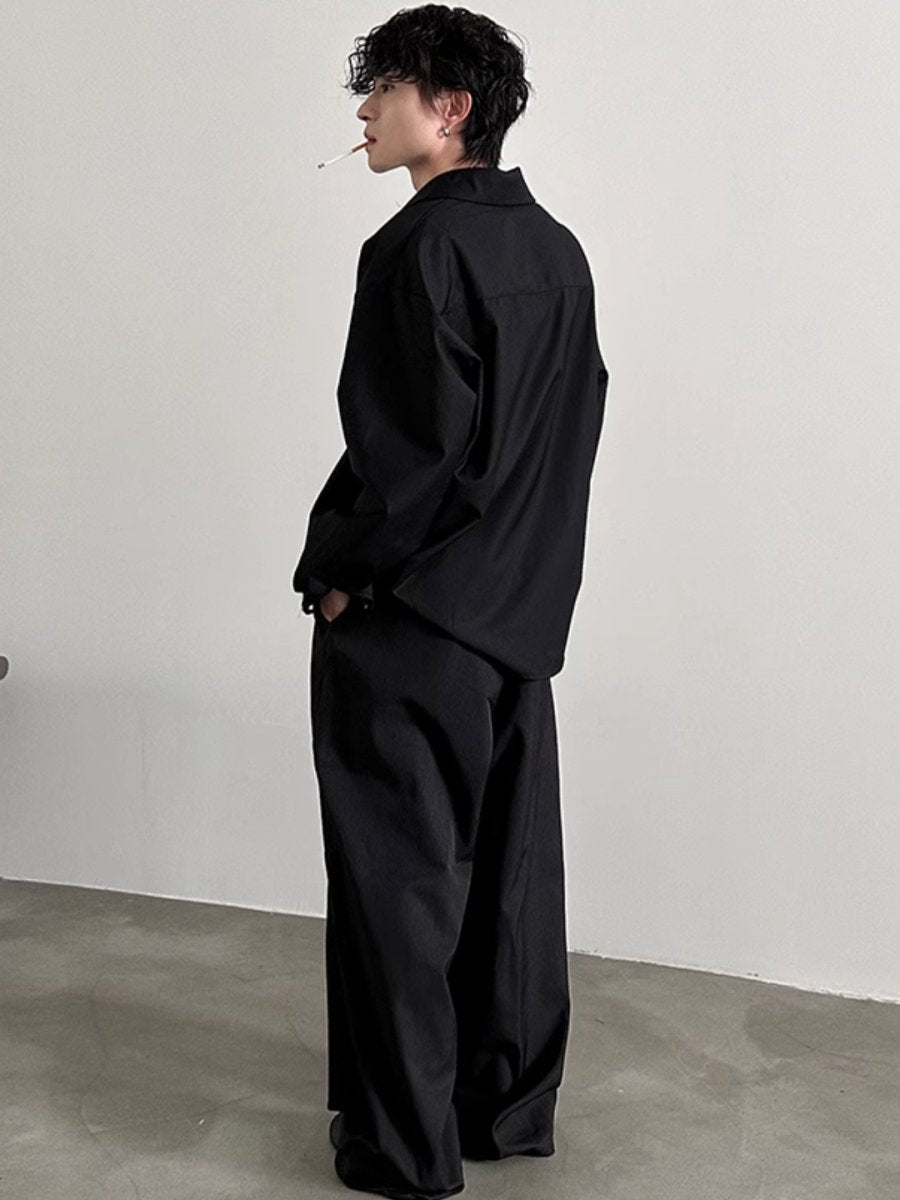 [GENESISBOY] short long-sleeved shirt J0118