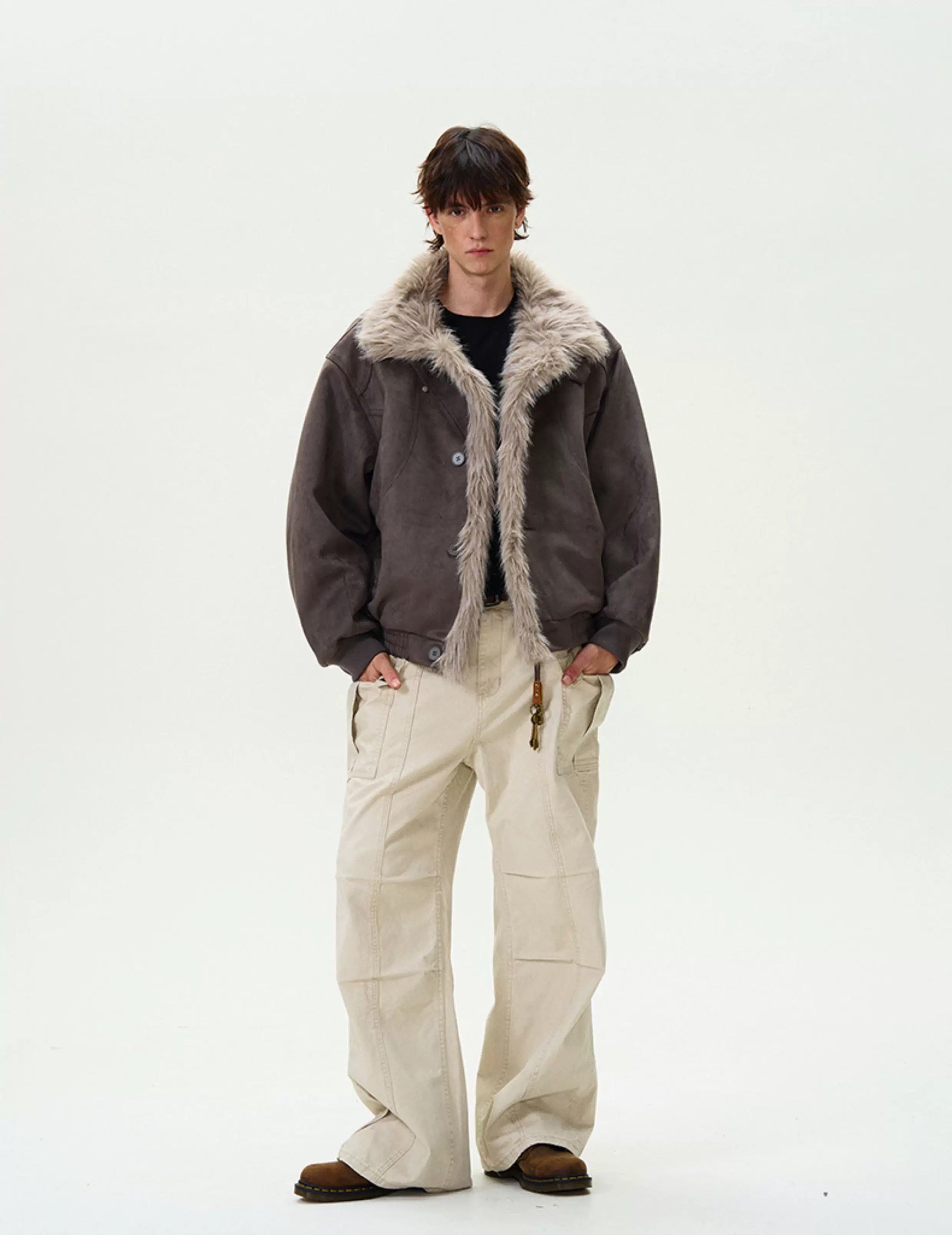 Men’s Vintage Washed Thick Padded Jacket – American Retro Winter Street Coat T0150