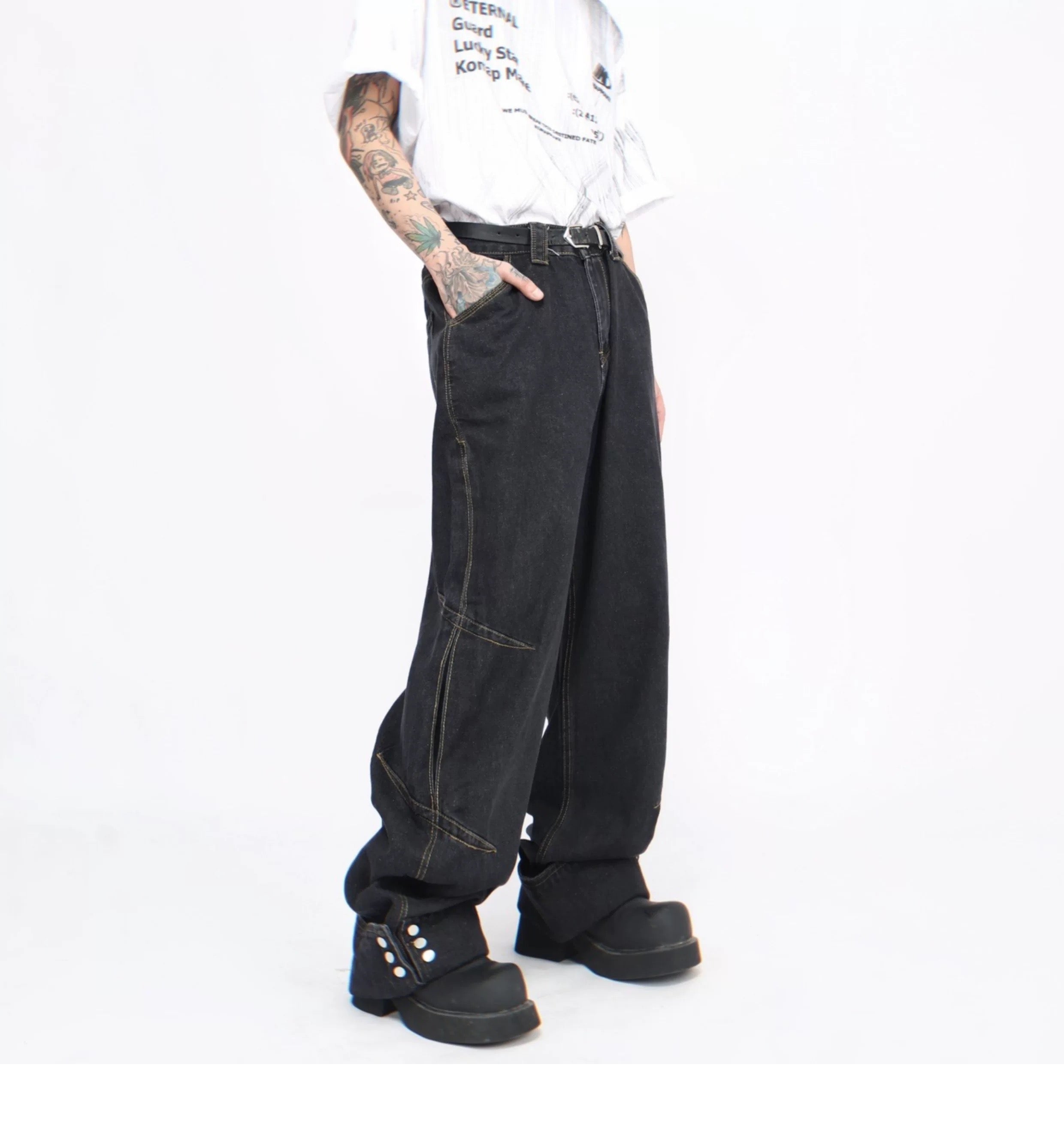 Men’s American Vintage Wide-Leg Denim Jeans B0024