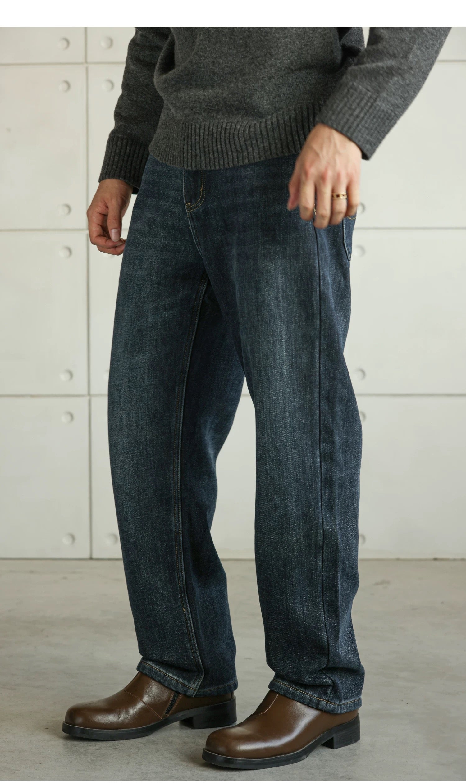 Men’s Retro American Raw Denim Jeans B0031
