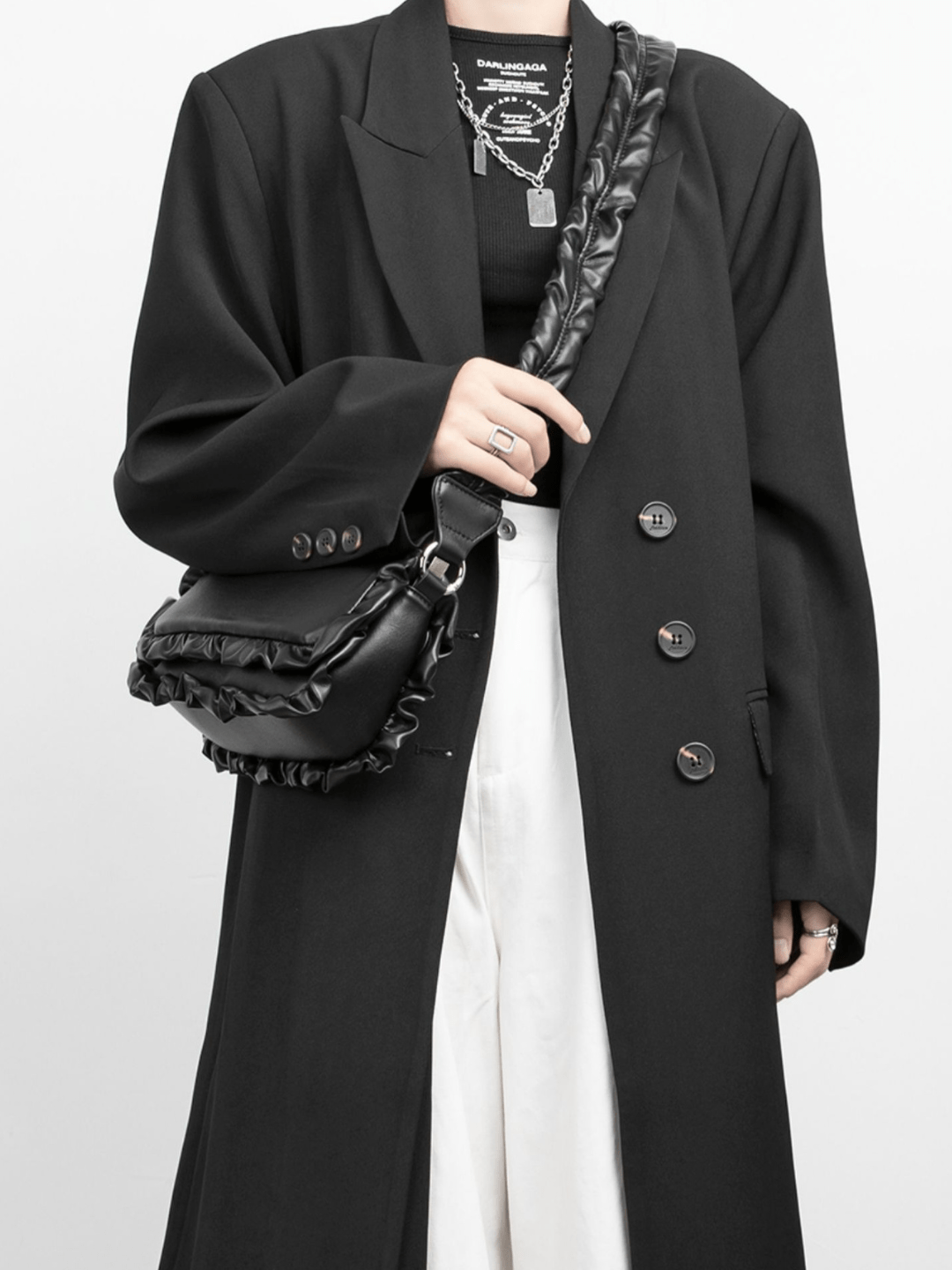 [luckystudio] decoration shoulder small square bag A0066