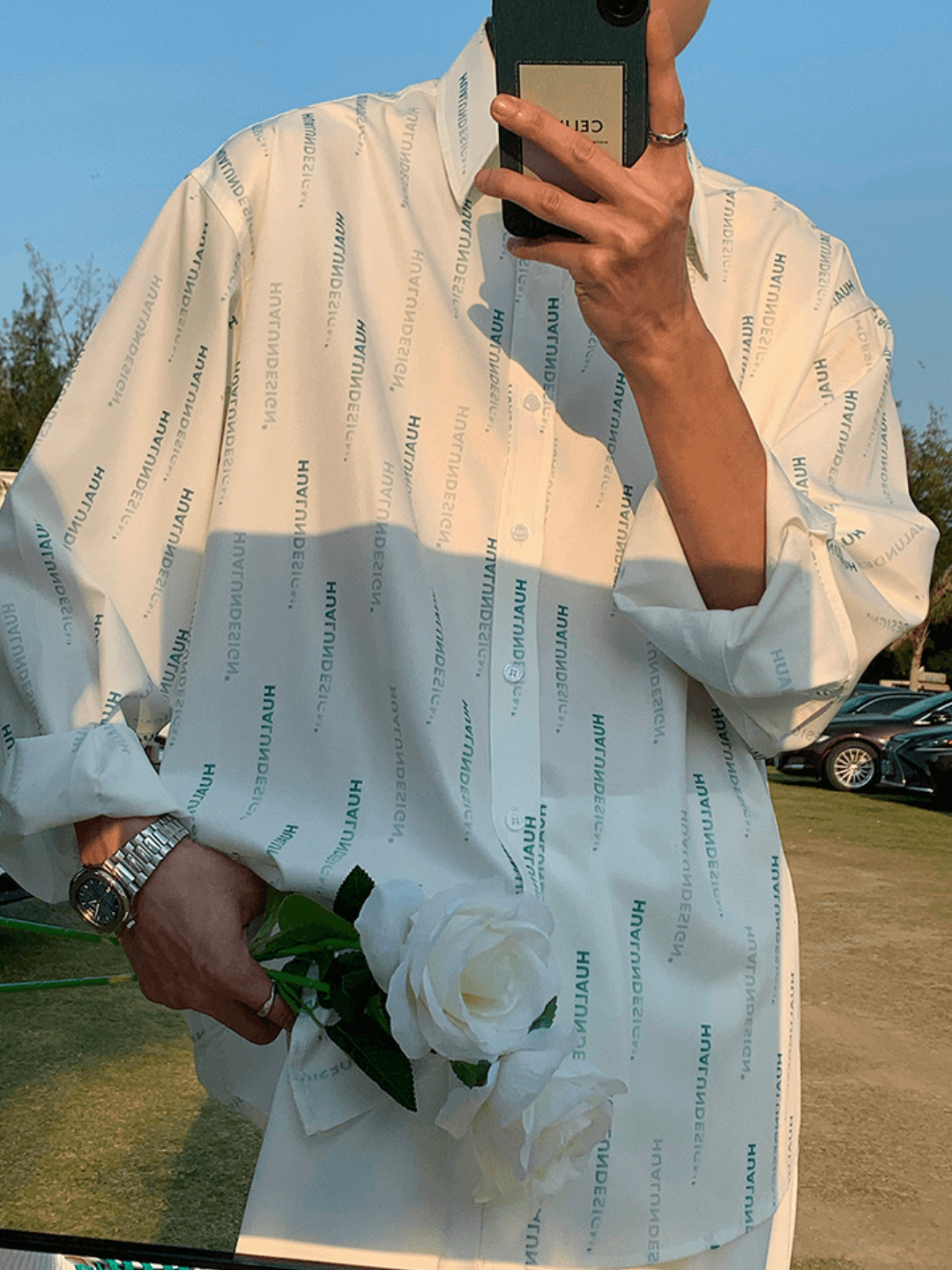 [HUALUN] Silk trend shirt J0110