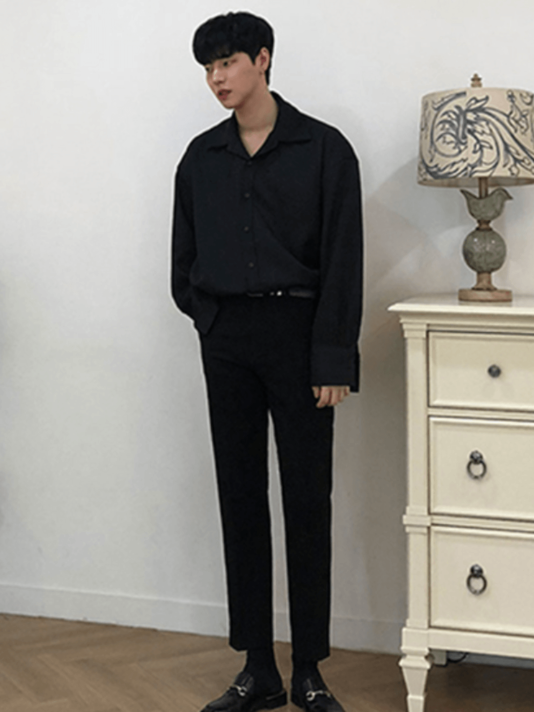 [DAVID&ME] Handsome Ice Silk Shirt J0121