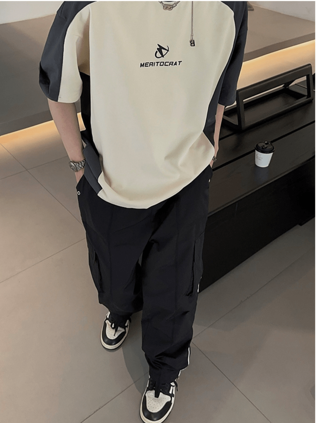 [JH HOMME] loose summer half-sleeve design t-shirt J0101