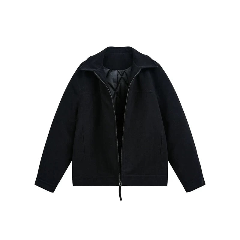 Chaqueta vintage americana con cuello de ante para hombre T0251