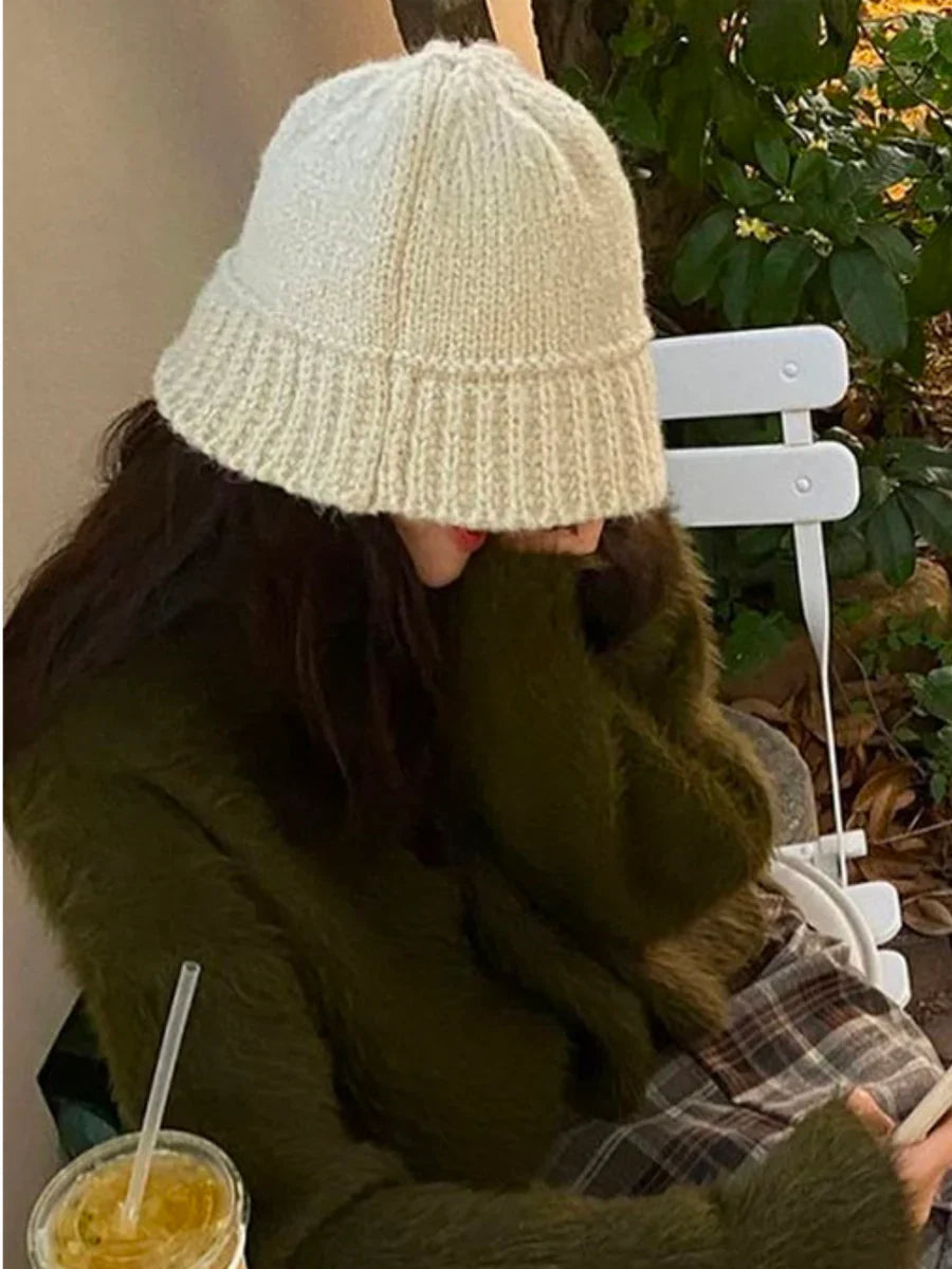 KNIT BUCKET HAT A0036