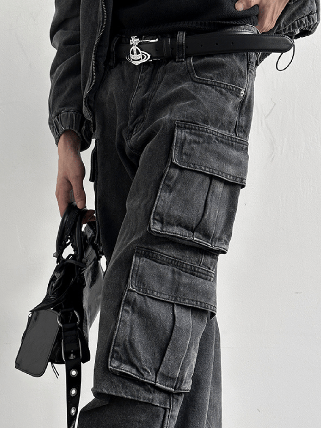 [GENESISBOY] Heavy Wash Multi-Pocket Jeans B0138