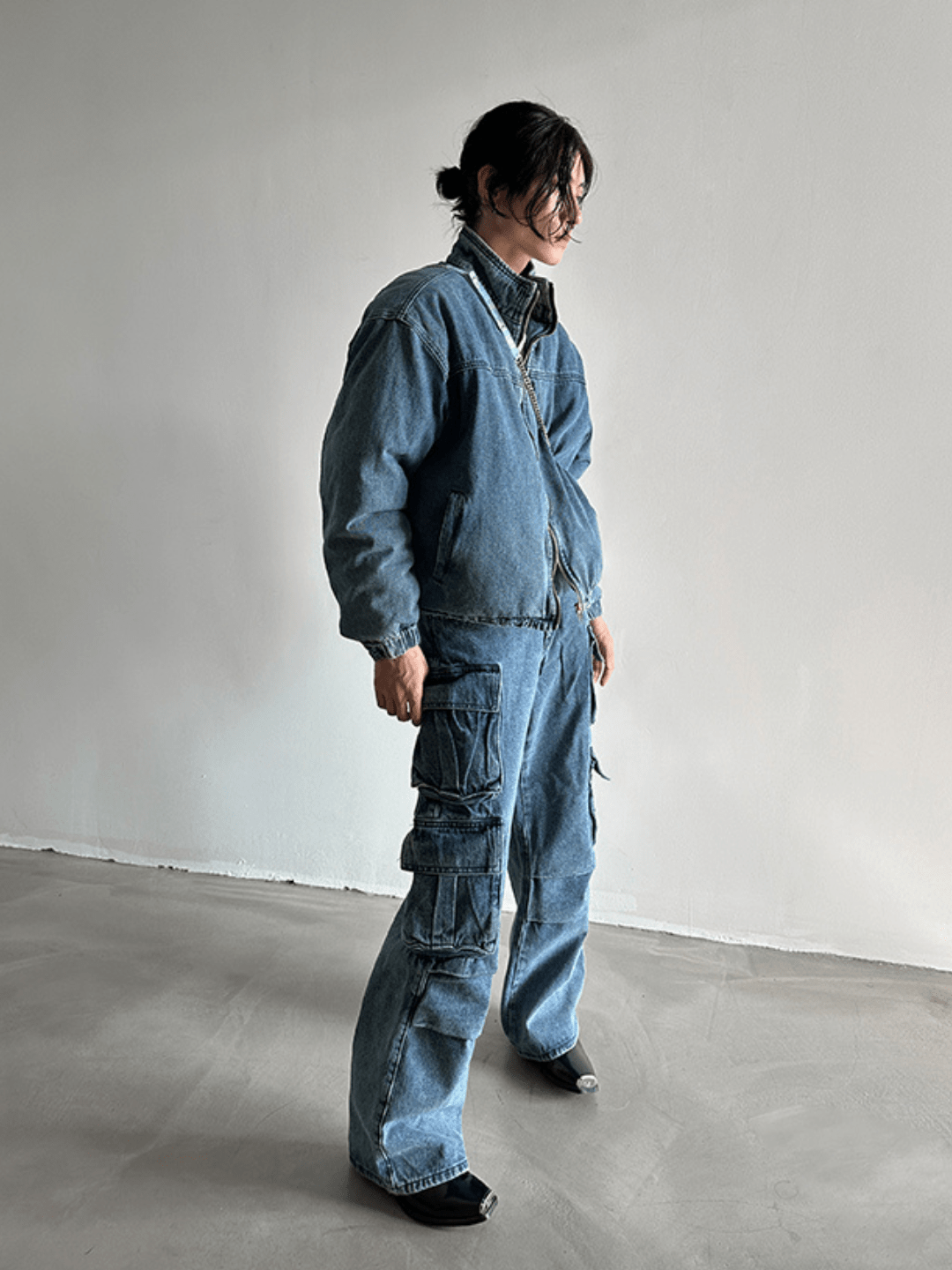 [GENESISBOY] Heavy Wash Multi-Pocket Jeans B0138