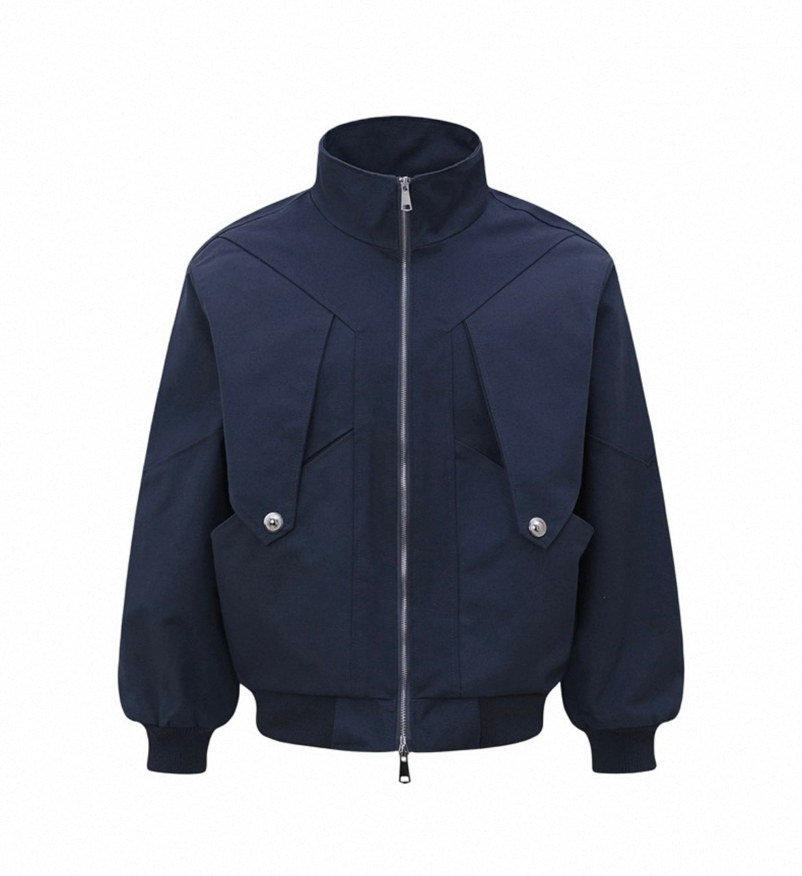 Men’s Stand Collar Jacket – Minimal Clean Fit Streetwear Outerwear T0166