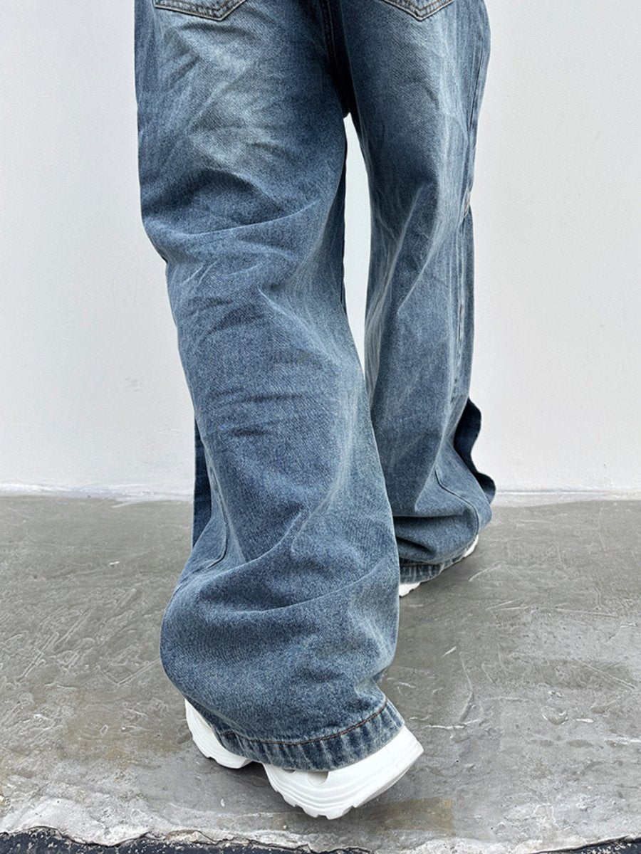 straight wide-leg jeansB0121