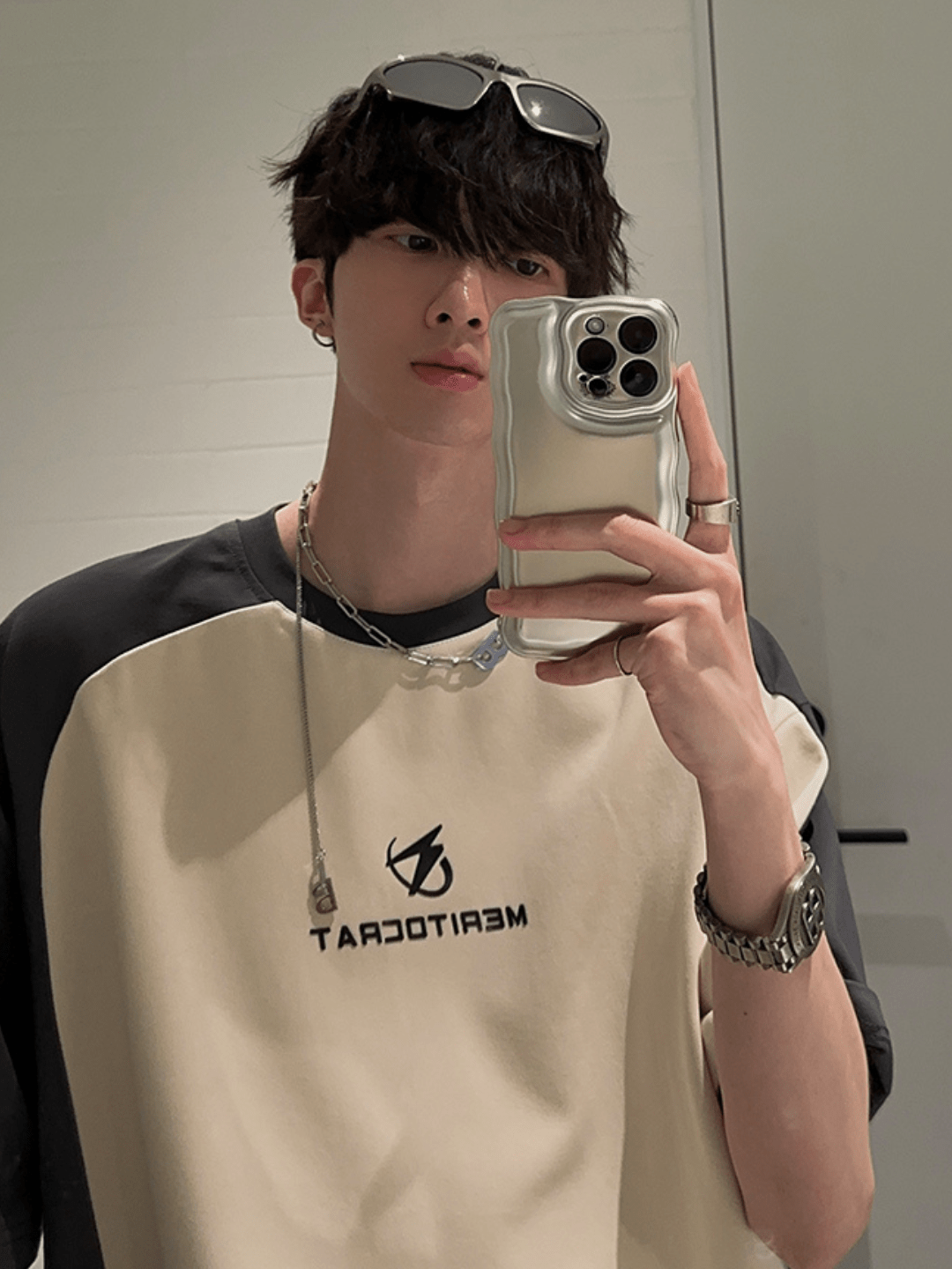 [JH HOMME] loose summer half-sleeve design t-shirt J0101