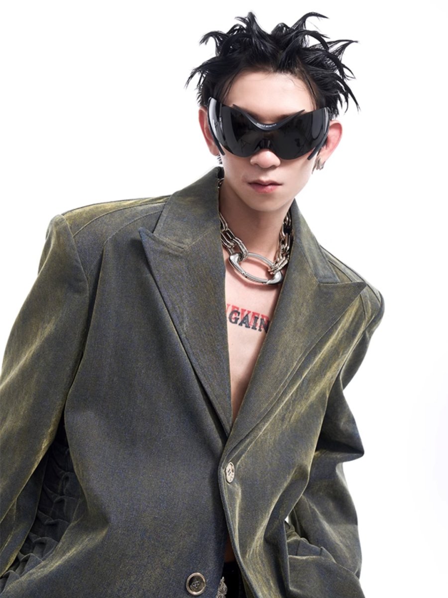 [STARTEXCEEDEND] denim suit jacket R028