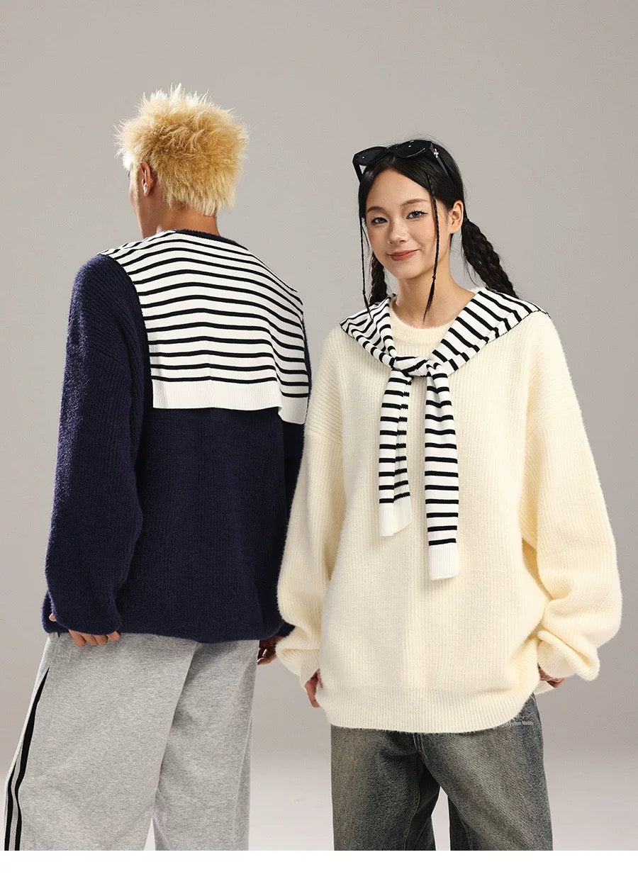 Suéter de punto estilo americano relajado para hombre S0023