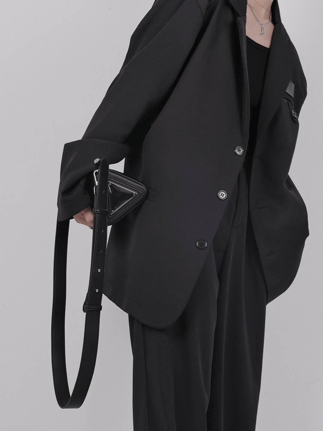 [luckystudio] Triangle Simple Crossbody Bag A0065