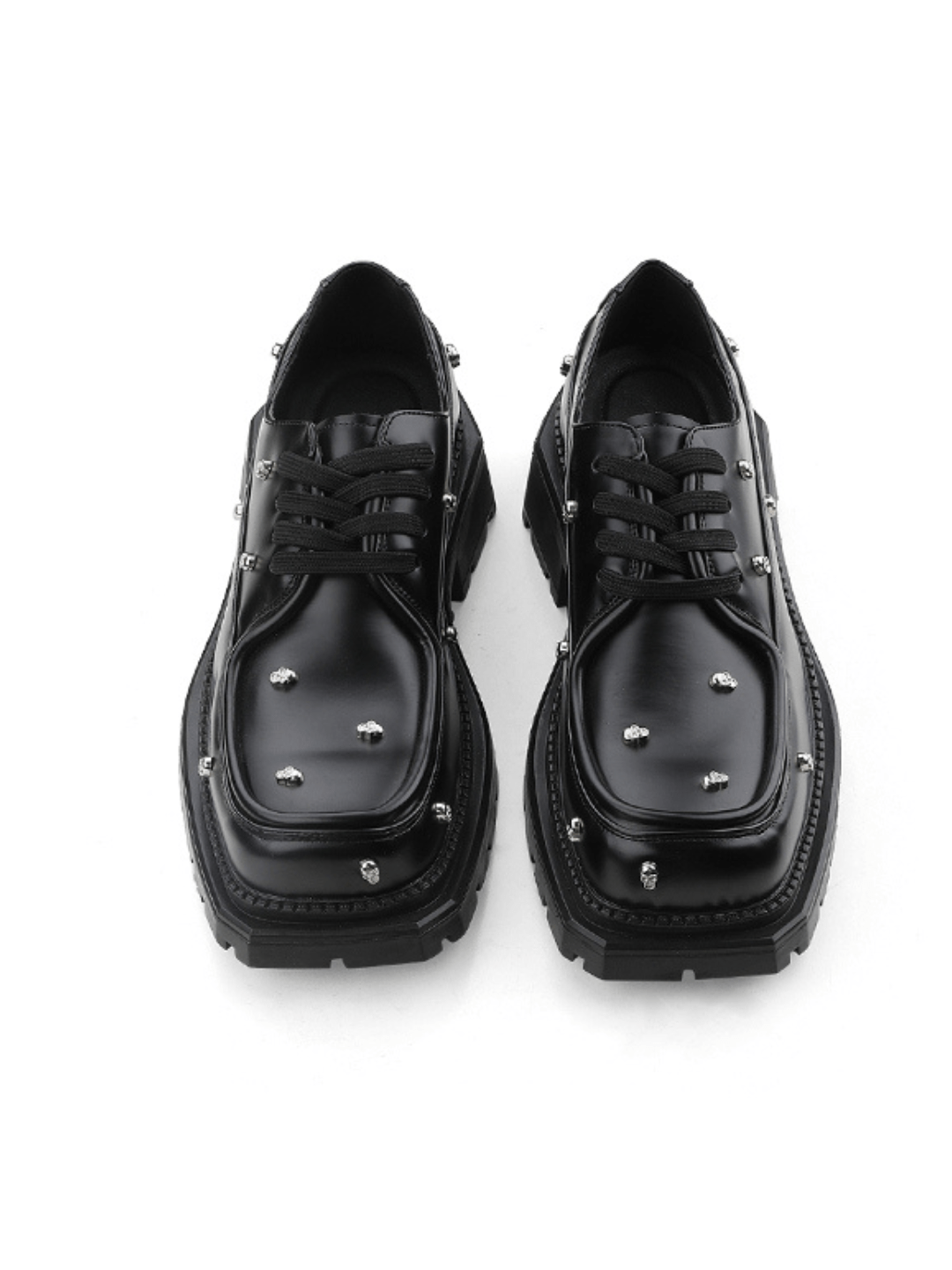 Rivet design square toe shoes S026